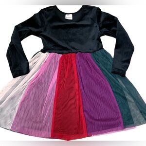 Hanna Andersson Pink and Purple Asymmetrical Tiered Tulle Dress